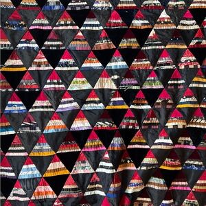Colorful Geometric Patterned Quilt